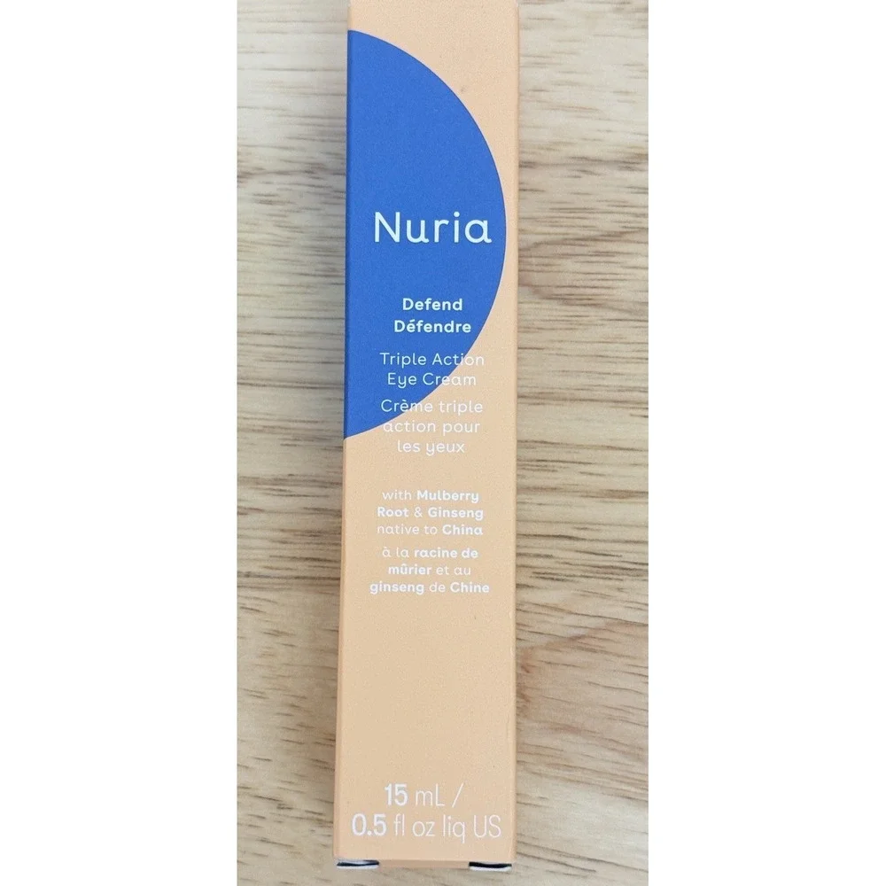 Nuria Defend Triple Action Eye Cream With‎ Mulberry Root & Ginseng Vegan New $40